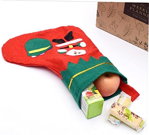 BESPORTBLE 4 бр. Коледни Чорапи Подарък Санта Чанта Коледно Дърво Висулка Чорапи Коледни Трапези Чорапи, Чанти Коледен