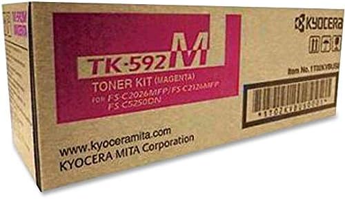Тонер-касета Kyocera TK-592M FS-C2026 C2126 C2526 C2626 C5250 M6026 M6526 P6026 (магента) в търговията на дребно опаковки