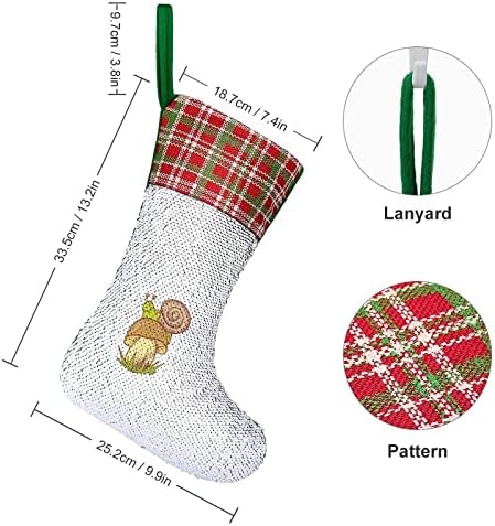 Коледни Чорапи с пайети във формата на Гъби и Охлюви, Семейни Чорапи, Декорация във формата на коледно дърво, Прекрасна