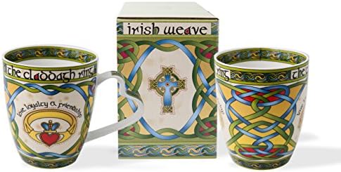 Комплект от две чаши Royal Tara Irish Claddagh в ирландската кутия, капацитетът на една чаша - 380 мл/13 течни унции