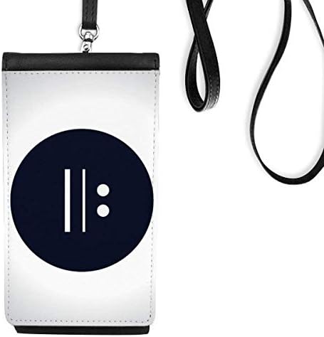 Бяло Повторение Подпис Черен Телефон Портфейла В Чантата Си Смартфон Подвесная Изкуствена Кожа Черен