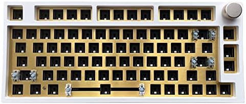 keydous NJ80-AP Безжична Ръчна Клавиатура с дръжка Bluetooth 5.0 | 2.4 G 75% От Гореща Смяна на Потребителски Комплект Barebone с дръжка RGB Боядисват-sub PBT Keycab за Win и Mac