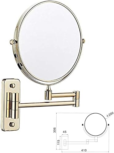 Различно Огледало, Огледало Xiaoqiang Огледало За Баня Стенни Двустранно Огледало 8-Инчов Огледало за Суета 360 Въртящо