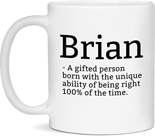 Саркастическая чаша Брайън -Чаша за определяне на Брайън-Забавно чаша Брайън-Персонализирана чаша Брайън-11 грама
