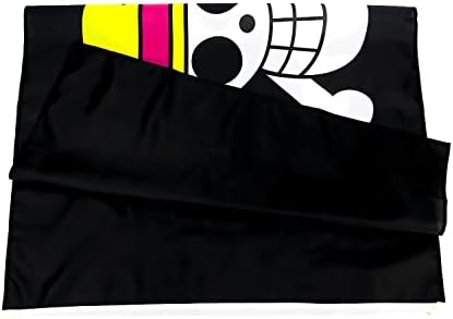 Пиратски Флаг в Сламена Шапка Luffy с размери 3 Х 5 Метра, 150 cm X 90 cm OP Pirate Аниме Веселия Роджър Пират с Флага в Сламена Шапка