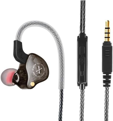 UrbanX Pro iX2 Динамични Хибридни ушите с двоен двигател за музиканти с микрофон, Не Запутывающимся Кабел, слушалки-втулки за Motorola One 5G Ace