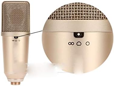 Кондензаторен микрофон UXZDX Професионален с Голяма бленда и с Висока Чувствителност за Запис на видео стрийминг