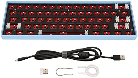 Механична Клавиатура Yoidesu САМ Kit, Модулна RGB клавиатура с 61 клавиша с възможност за гореща замяна, Преминете 3Pin /5Pin, Безжична Детска клавиатура 2.4 G/ Bluetooth/Type C за Windows, And