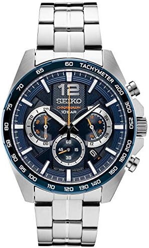 Мъжки часовник SEIKO с хронограф Сребрист цвят от Неръждаема стомана