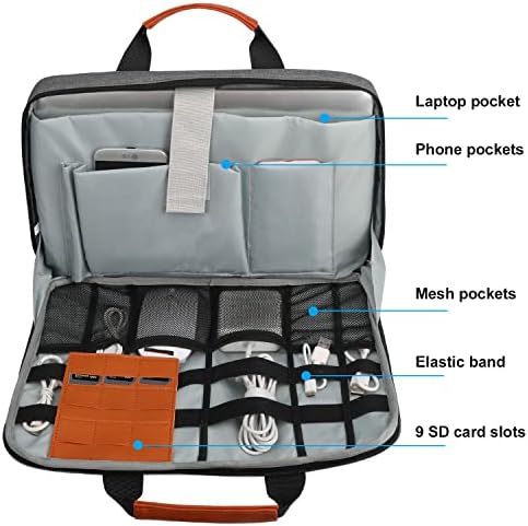ICozzier Чанта-куфарче за лаптоп, 13-13,3 Инча, Калъф за лаптоп, Електронни Аксесоари, Органайзер, Калъф-Месинджър, Защитна чанта за 13,3 'MacBook Air, MacBook Pro, преносими компютри на