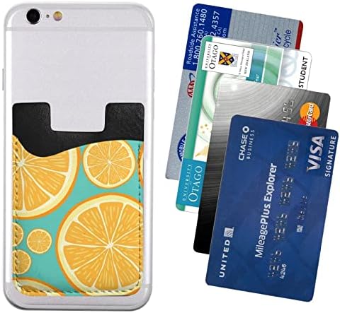 Държач за карти с лимонови плодове за мобилен телефон, Кожена паста за портфейла за мобилен телефон, Еластичен държач за карти на гърба на притежателя на кредитнат?