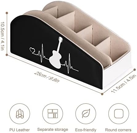 Китарист Heartbeat Дистанционно Управление Притежателят От Изкуствена Кожа Кутия-Органайзер с 6 Отделения на Кутия За Съхранение за Хола Спални