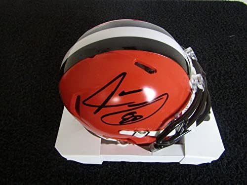 Мини-каска NFL Cleveland Browns с автограф Джарвиса Ландри и удостоверяване JSA