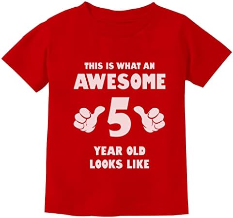 Страхотна Тениска на 5 години, Подаръци на 5-ти Рожден Ден за Момичета И Момчета, Тениска за Деца