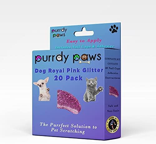 Меки шапки за нокти Purrdy Paws за кучешки нокти Royal Pink XXL