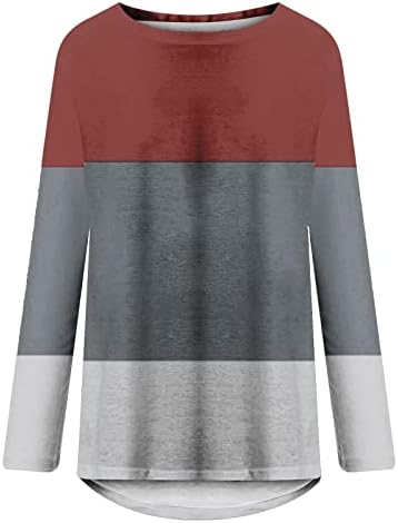 NOKMOPO Дамски есенна мода 2022, блузи, модерен случайни нередовен лоскутный цветен принт, свободен топ средна дължина