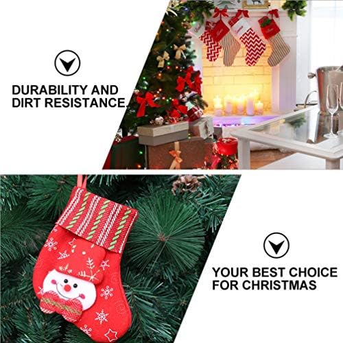 NUOBESTY Коледен Декор Декор Полицата рафтове Коледни Чорапи Коледен Подаръчен Пакет Чорап Висящи Аксесоари Отглеждане Украса На Коледна Елха Чанта за Предложения 2 е
