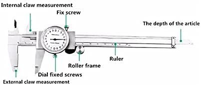 SXDS 0-150 мм Цифров Штангенциркуль от Неръждаема Стомана, Calipers с Циферблат, устойчив на удари Тенис на Штангенциркуль с Нониусом, машина за висока точност Измерване Ми