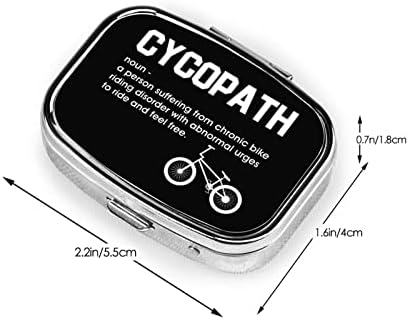Квадратен Мини-Калъф за хапчета Cyclopath с Огледало, Удобни За Пътуване Преносим Компактен Отделение За хапчета