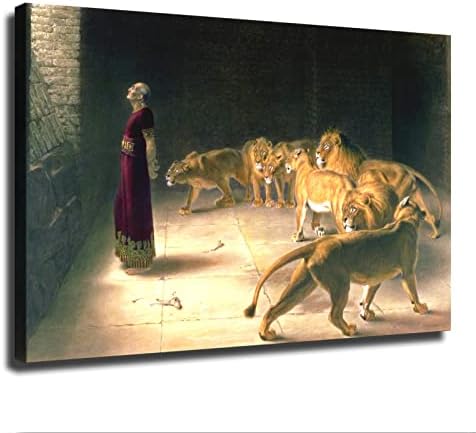 Даниел Answer to The King in The LionsDen Британец Rivière Платно Плакат и Естетика Стенни Художествена Картина Принт