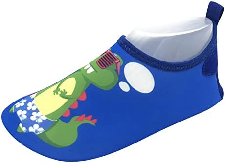 Qvkarw/ Детска тънка и дишащи обувки за плуване, плажни обувки гумени подметки с анимационни герои в Парка, обувки за къпане, обувки за бебета (син, 5,5 см за деца)