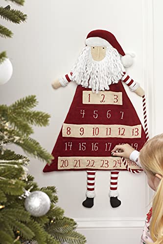 Детски Коледен Адвент-календар на Дядо Коледа от Кал Пай, Червен, 25 x 17