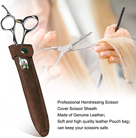 Чанта за ножица от естествена кожа, Защитна чанта За ножици за Стилист, Защитно покритие за фризьорски Ножици, Сабя,
