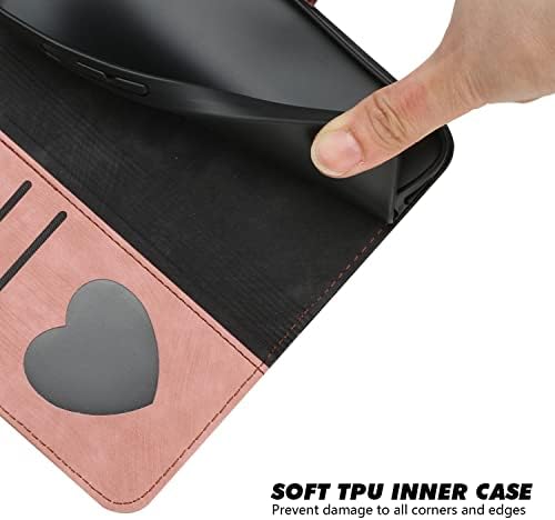 Чанта-портфейл, който е Съвместим с iPhone 13 Pro, флип-надолу кутията с каишка на китката, Поставка за карти, Магнитна