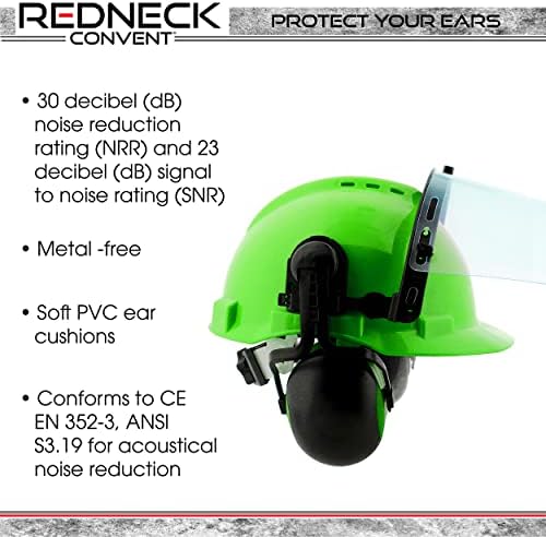 Каска за Резачка от Манастирския горското стопанство Redneck със Защитна маска за лице и Слушалки - Система за защита Шлемове Arborist Safety