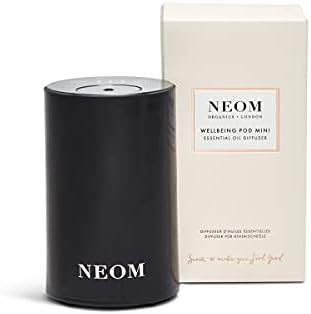 NEOM - Преносим Маслен Дифузор Wellbeing Pod Mini Oil Diffuser Черно и Чувствена Смес от Етерични Масла 10 мл...