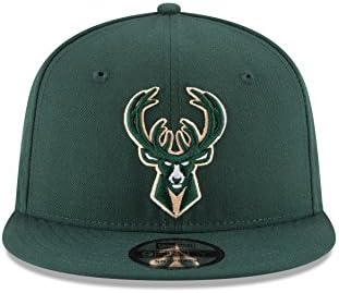 Бейзболна шапка на NBA Milwaukee Bucks За възрастни Мъже NBA 9Fifty Team Цвят Базова бейзболна шапка, OSFA, Тъмно зелен