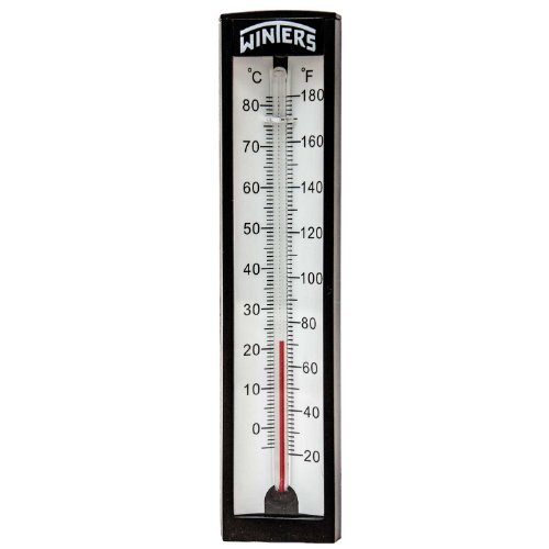 Промишлен директен термометър Winters серия TAS от месинг с двойна мащаб 5AS със защитно обшивката, обхват 20-180 ° F/ C, точност +/-2%, за определяне на дъното NPT 1/2
