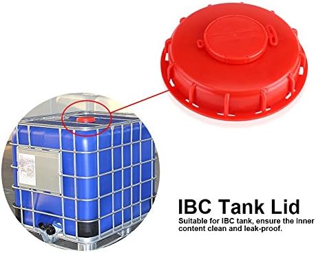 Капачка на резервоара IBC, устройство за съхранение на течността в резервоара IBC Пластмасов капак за адаптер на капака 163 мм червен цвят