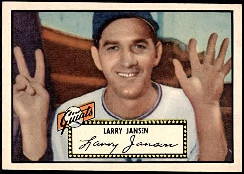 1952 Топпс Обикновена бейзболна картичка 5 Лари Янсена от Ню Йорк Джайентс Класа Отличен