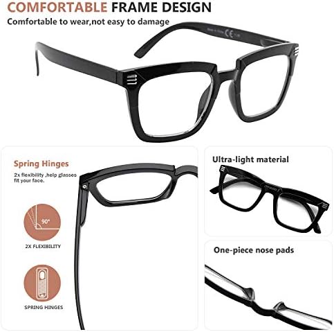 Дизайнерски очила за четене Eyekepper 5 в опаковка за жени Включва Слънчеви очила за четене + 2,50