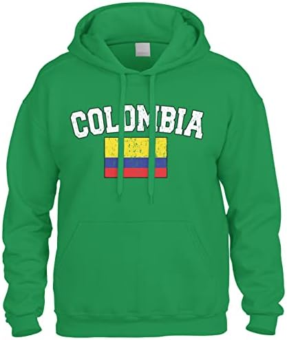 Cybertela Выцветшая Потертая Hoody с колумбийски Флаг Colombia Hoody с качулка