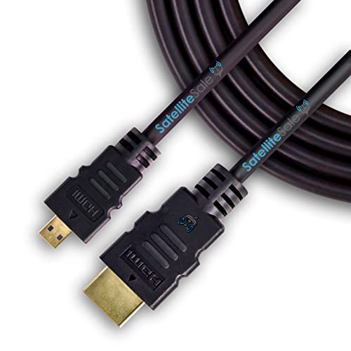 Сателитна продажба на Цифрова кабелна 1.4 Micro HDMI към HDMI Универсален Тел 4K/30Hz 10.2 Gbps PVC 2160p Черен Кабел 3 метра