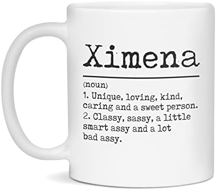 Името на кафе чаши Ximena смисъла на определението, умен и забавен Подарък за събиране, 15 Грама Бял цвят