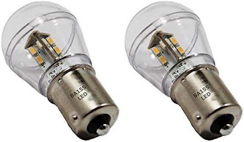 Anyray 2-крушки BA15s с байонетным цокъл, одноконтактная led лампа 12 В 93B2 1156 1141 S8 3528 16 SMD 12 (топъл бял 3000