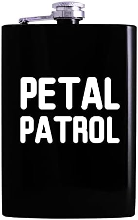 Petal Patrol - фляжка за алкохол и алкохолни напитки с капацитет от 8 грама, черна