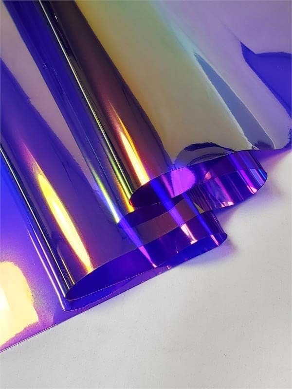 30-миллиметровая метална прозрачен винил плат с голограммой ширина 38 см, се продава двор (лилава)