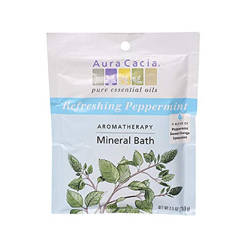 Aura Cacia Освежаваща Минерална Вана С аромат на Мента | 2,5 грама. Пакет