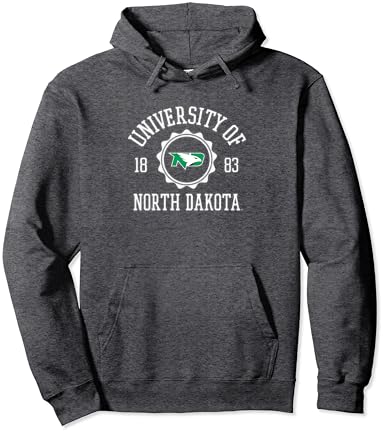 Печат на Бойни ястреби Северна Дакота е Официално Лицензиран Пуловер с качулка