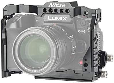 Камера Cage Rig Дизайн Arca Swiss Plate със скоба за кабел HDMI е Съвместим с Panasonic Lumix GH6