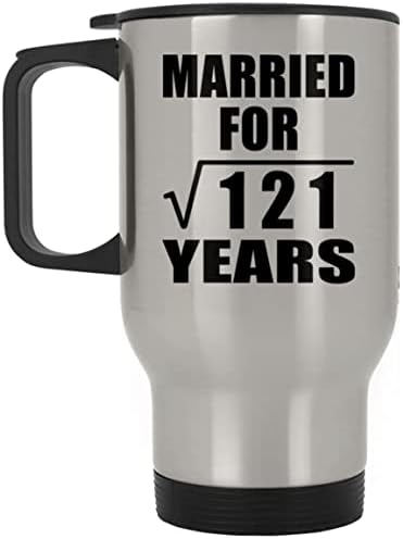 Дизайн в чест на 11-та Годишнина от Сватбата С Квадратен Корен от 121 г., Сребърна Пътна Чаша 14 грама, на Изолиран Чаша