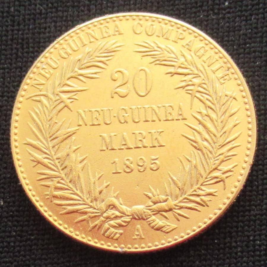 Немска Възпоменателна монета с 20 Марки 1895 г., Чуждестранна Копие, Златна Възпоменателна монета