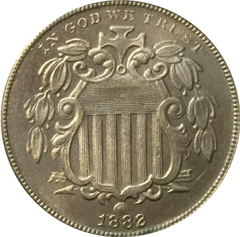 20.5MM1882 Американската Никелова Монета Монети От никел Старинни Занаяти Чуждестранни Възпоменателни монети