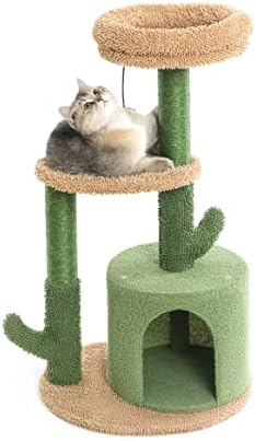 Котешка Кула Catreaier Cat Tree Кити Tower с Когтеточкой от Сизал, Висящ на Топката за Малки Котки