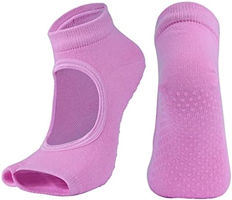 LSDJGDDE / Нови дамски чорапи за йога, спортни памучни нескользящие чорапи за пилатес с две чорапи, Вентилационни бързо