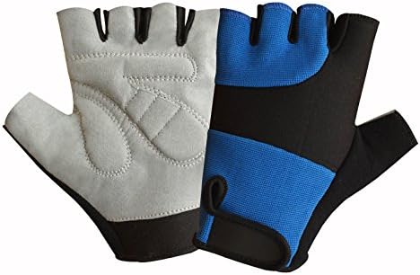 Ръкавици за практикуване на тренировките с Тежести Kango Fitness Cycling Без пръсти Син W-1059